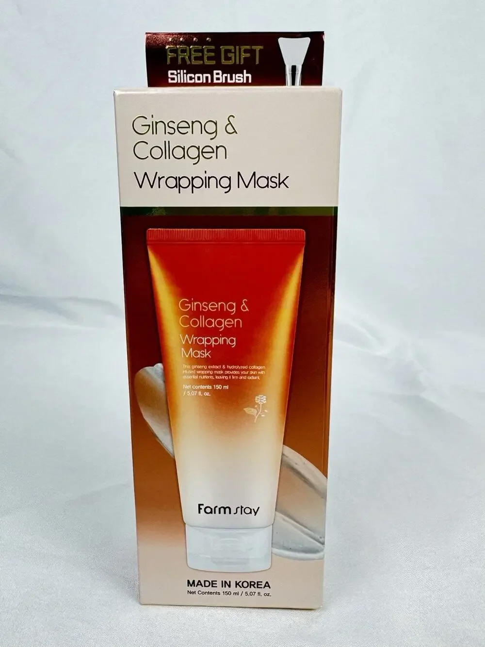 Farm Stay Ginseng Collagen Wrapping Mask 5.07 Oz Hydrating Nourishing Face Care